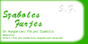 szabolcs furjes business card